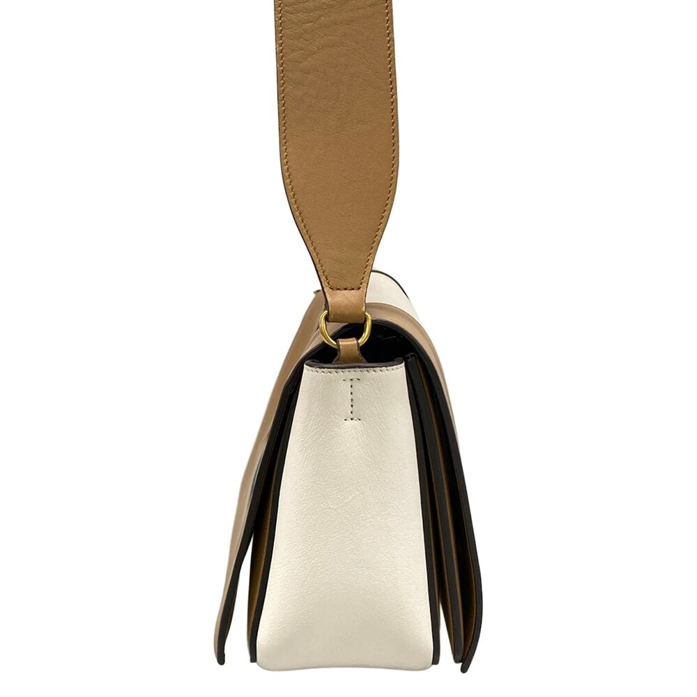 Celine Frame Medium Shoulder Bag White Light Brown - Picture 2 of 15